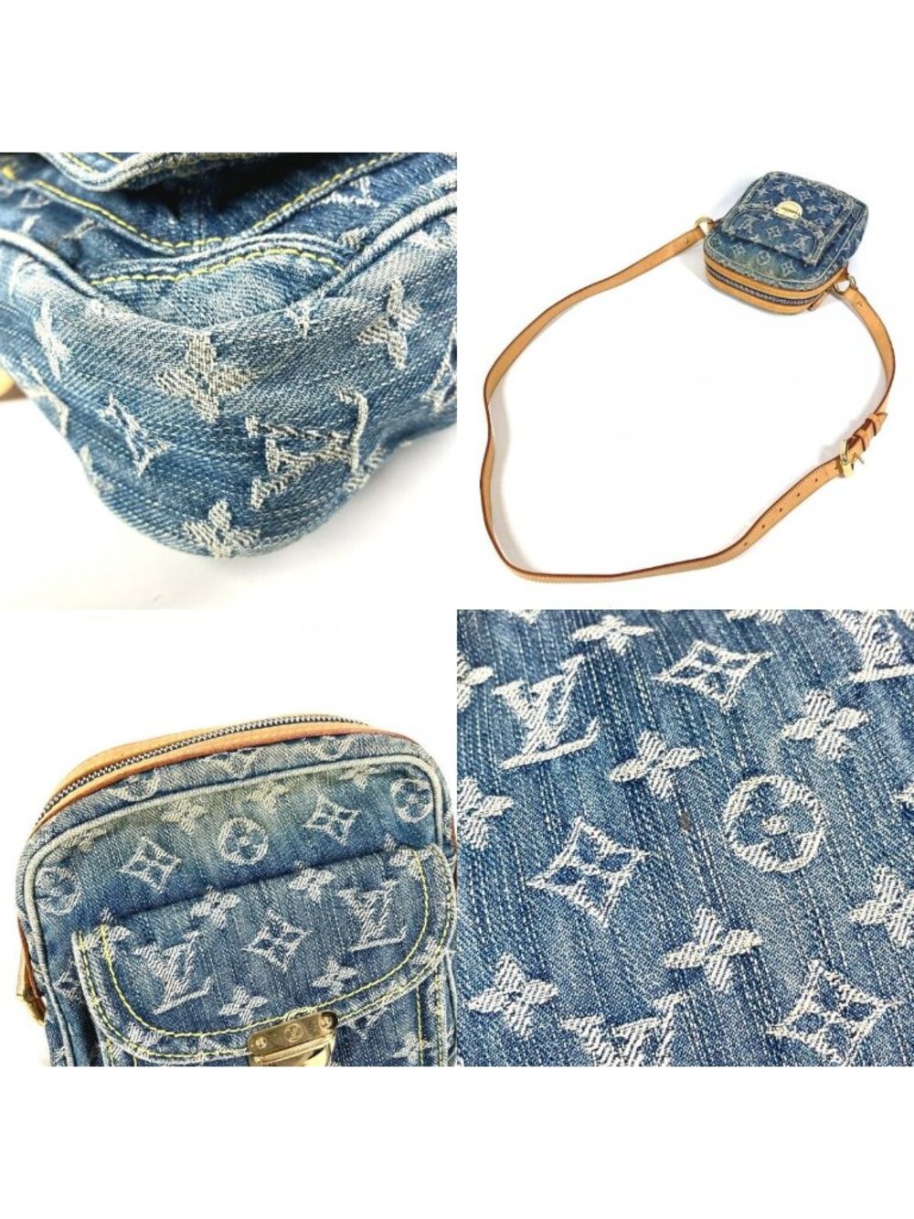 Louis Vuitton Shoulder Bag Monogram Denim Canvas Blue - Picture 7 of 9